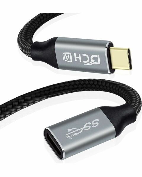 DCHAV USB Type-C 延長 ケーブル 2m PD 100W 20V 5A 超急速充電 4K 60Hz 映像出力 USB C メス USB C オス 変換 エクスタンダー USB3.1 