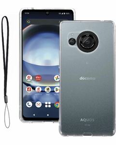 【 Antimam 】AQUOS R8 / SH-52D docomo ケース クリア TPU素材 米軍MIL規格の保護（クリア）シャープアクオスr8 ドコモsh52d 薄型 透明