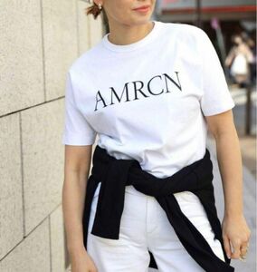 Deuxieme Classe　アメリカーナ　AMRCN Tシャツ　ホワイト