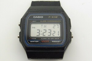 J789-N36-1425◎ CASIO カシオ F-91W メンズ クォーツ 腕時計 現状品① ◎