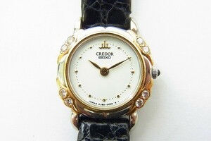 K086-J30-239◎ SEIKO セイコー CREDOR 2J80-003018KT レディース クォーツ 腕時計 現状品③◎