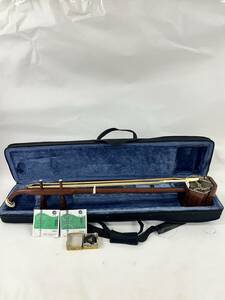 L1105-J26-00000 China musical instruments two . snake leather case attaching present condition goods ③