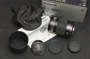 【美品】LUMIX G X VARIO 35-100mm F2.8 POWER O.I.S.　H-HS35100【付属品一式付】【フィルター付】【マイクロフォーサーズ】