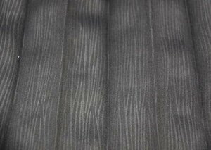 トラックカーテン センターカーテン ストライプ柄 黒 プリーツ 光沢のある生地です 巾120㎝ｘ140㎝ (左右2枚入り) ハイル