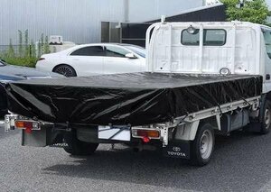 トラック 荷台シート 2.3m × 3.6m ブラック ゴムバンド付き 1.5tクラス 中型トラック シート 荷台 カバー 平張り