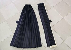 トラックカーテン ボイルレース サイドカーテン ネイビー 巾100㎝ｘ丈80㎝（2枚入り）フック付き 日よけに最適 安心の日本製