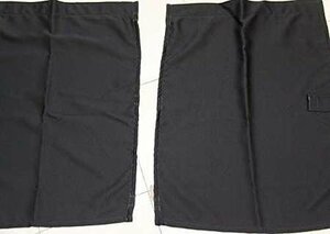 トラックカーテン ノーマル センターカーテン 130丈 黒 安心の日本製。 巾120㎝ｘ130㎝ (左右2枚入り) フック金具付き