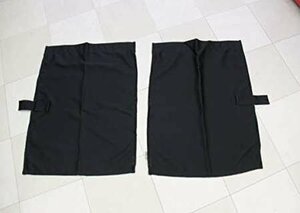 トラックカーテン ノーマル センターカーテン 黒 安心の日本製 巾120㎝ｘ100㎝ (左右2枚入り) フック金具付き付き トラッ