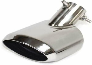  muffler cutter made of stainless steel single downward oval silver Palette SW for 