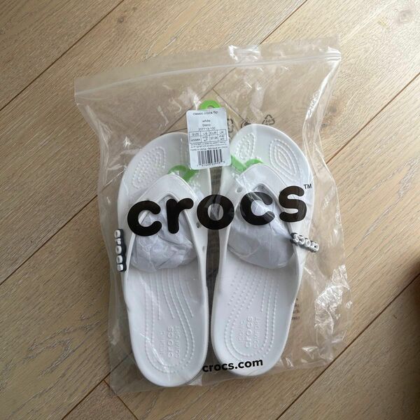 クロックス クラシック クロックス フリップ 207713-100 マリン ビーチサンダル : ホワイト crocs