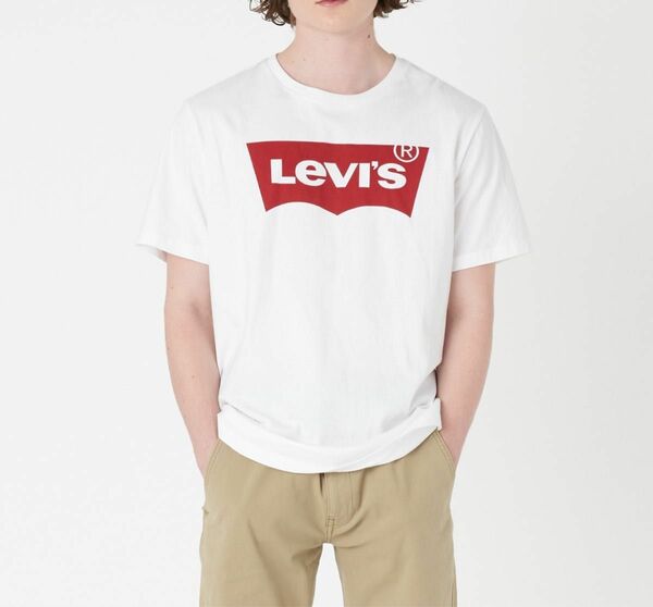 リーバイス Levi's Tシャツ 半袖 ロゴ Mサイズ リーバイス〓バットウイングロゴ