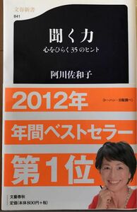 聞く力　心をひらく35のヒント　阿川佐和子　　文藝春秋