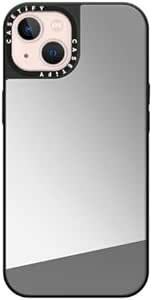 CASETiFY MagSafe 対応 ミラーケース iPhone 13 - シルバー (ブラックバンパー