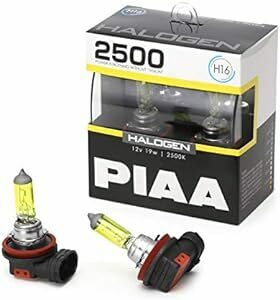 PIAA ヘッドライト・フォグランプ用 ハロゲン 2500K イエローバルブ 12V 19W H16 車検対応 2個入 HS501