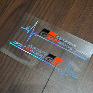 GR GAZOO RACING 　カッティングステッカー　ホログラム　2枚セット　TOYOTA　トヨタ