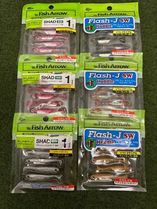 NO.3572 FishArrow フラッシュJ ハドル3点 シャッド3点　未開封品6点セット