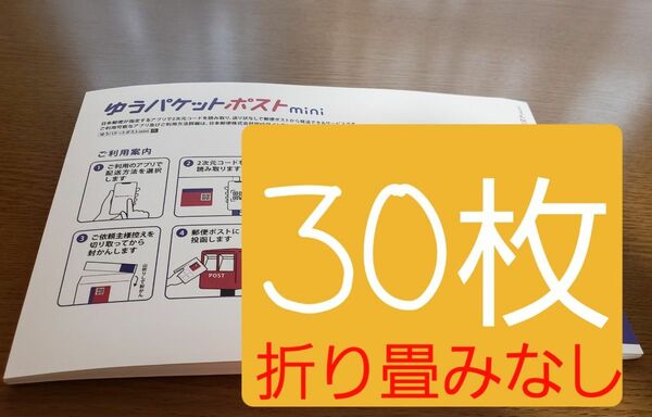 ゆうパケットポストmini　30枚★未使用★匿名発送★24時間以内に発送★ポイント消化