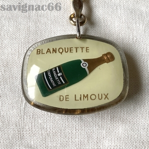 60年代 フレンチキーホルダー ブルボン BLANQUETTE DE LIMOUX ワイナリー ボトル ★ フランス ワイン vintage シャンパーニュ 昭和レトロ