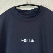 【美品】NEW ERA ニューエラ Tシャツ メンズ L ネイビー ヤンキース ビッグロゴ MLB 夏 人気 半袖 白 ロゴ ニューヨークヤンキース NY MLB _画像3