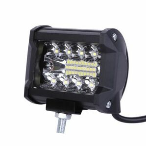 送料無料 LED ワークライト 12V/24V 60W 6000K ホワイト 白色 防水 作業灯 デッキライト 投光器 前照灯 車幅灯 4個セット | a11-79-4の画像6