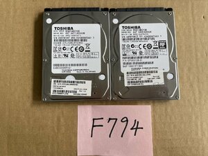 送料無料 TOSHIBA MQ01ABD100 2個セット 1TB 2.5 インチ SATA HDD1TB使用時間2841H/7360H★F794