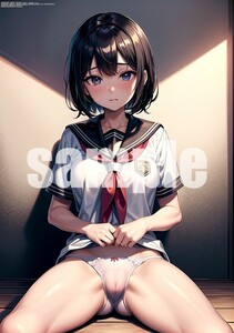 【 高画質 アート ポスター A4 】制服 学校 ヌード グラビア セクシー コスプレ イラスト かわいい 美人 美女 AI 写真 b86