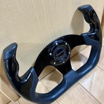 steeringwheel ステアリングホイール D型 ハンドル φ320 ブラック 峠 走り屋 ワイスピ レーシング JDM DRIFT RS カスタムロードスター_画像3