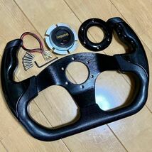 steeringwheel ステアリングホイール D型 ハンドル φ320 ブラック 峠 走り屋 ワイスピ レーシング JDM DRIFT RS カスタムロードスター_画像4