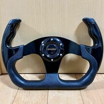 steeringwheel ステアリングホイール D型 ハンドル φ320 ブラック 峠 走り屋 ワイスピ レーシング JDM DRIFT RS カスタムロードスター_画像1