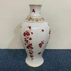 OLD OKURA オールドオークラ OKURA 大倉陶園　赤絵花瓶 花器 花瓶 フラワーベース 金彩 花入れ インテリア 金蝕 赤絵花文 インテリア 置物