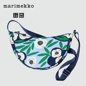  marimekko×UNIQLO ラウンドミニショルダーバッグ　花柄BLUE