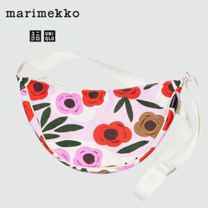  marimekko×UNIQLO ラウンドミニショルダーバッグ　花柄PINK
