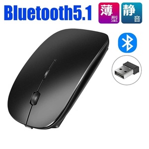 ワイヤレスマウス USB充電式 マウス 薄型 静音 軽量 小型 光学式 高精度 2.4GHz 3段調節可能DPI 無線マウス 無線両対応 Mac/Windows/PC