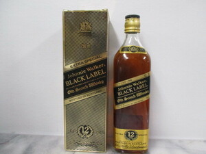 H656　古酒　Johnnie Walker ジョニーウォーカー ブラックラベル 12年 エクストラスペシャル ウイスキー BLACK LABEL　750ml　43％