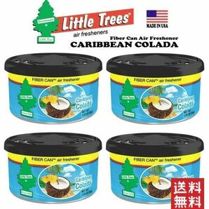 Little Trees リトルツリー ファイバー カン カリビアン コラーダ4缶セット 芳香剤