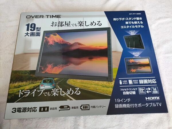 2021年11月製　OVER TIME 19インチ液晶　地上デジタルテレビ　OT-FT190K