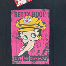 即決新品 ベティ 半袖Tシャツ 男女兼用 メンズサイズ M ブラック B柄 Betty Boop 送料無料_画像4