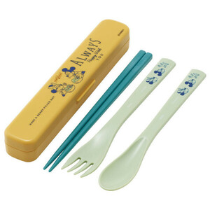  prompt decision new goods Mickey &f lens . chopsticks spoon Fork set of forks, spoons, chopsticks .. present . made in Japan job place school kindergarten . pair free shipping 