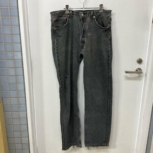 ☆1円スタート メンズ古着 LevI’s リーバイス 501 先染め　ブラックジーンズ　90年代　W38 L34 MADE IN USA デニム ジーパン　米国製