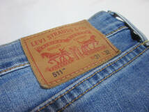 送料無料!!　Levi's　リーバイス　511　511　淡色　加工　伸縮性　スリム　デニム　ジーンズ　31　インディゴ　W77CM　パキスタン製_画像10