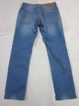 送料無料!!　Levi's　リーバイス　511　511　淡色　加工　伸縮性　スリム　デニム　ジーンズ　31　インディゴ　W77CM　パキスタン製_画像4