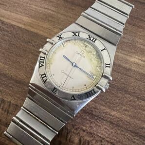 1円〜OMEGA Ω オメガ コンステレーション デイト ラウンド シルバー クォーツ メンズ 腕時計 ジャンク品の画像1