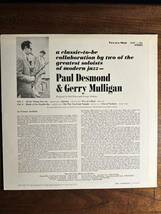 【日本盤RCA】PAUL DESMOND, GERRY MULLIGAN◆ TWO OF A MIND _画像2