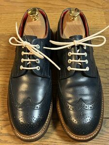  Tricker's × Junya Watanabe man Comme des Garcons navy wing chip 6 Tricker's JUNYA navy blue leather shoes 