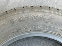 509-5)1本のみ！165/80R14 91/90N LT トーヨーH05！2021年製！手渡し可！ハメ替えも対応！愛知_画像5