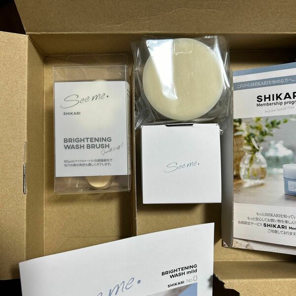 新品　新発売　マイルド　shikari シカリ　洗顔　ブラシ、レフィル､ブラシの3点セット