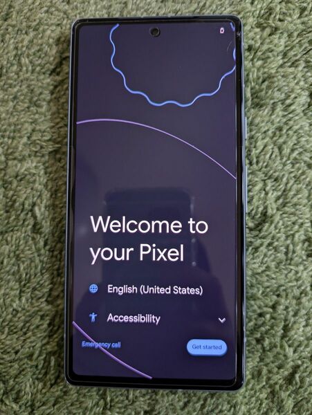 Google Pixel7a 128GB Sea　本体　ジャンク品　画面割れ　通常稼働良好