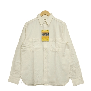 WC726J BUZZ RICKSON'S WHITE CHAMBRAY WORK SHIRTS ホワイト シャンブレー 長袖 ワークシャツ Lサイズ オフホワイト BR25996 メンズ /26