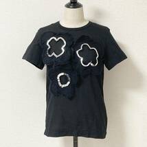 AD2013 tricot COMME des GARCONS 立体 3D フワラー スパンコール 装飾 半袖 カットソー トリココムデギャルソン Tシャツ archive 4040143_画像2
