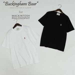 美品 2枚セット◆MACKINTOSH PHILOSOPHY マッキントッシュ フィロソフィー バッキンガムベア コットン 半袖 Tシャツ 38